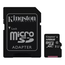 Tarjeta De Memoria Kingston Canvas Sdcs2/128gb Con Adaptador