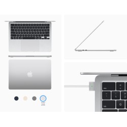 Apple MacBook Air 2022 M2 Chip 10-core 512GB SSD 8GB 13.6" (2560x1664) Liquid Retina Display MacOS Monterey 12 SILVER Backlit K