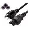 Cable Corriente Para Laptops Trebol Pack X2