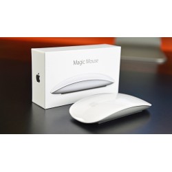 Apple Magic Mouse (Wireless, Rechargable) - White Multi-Touch Surface - WHITE