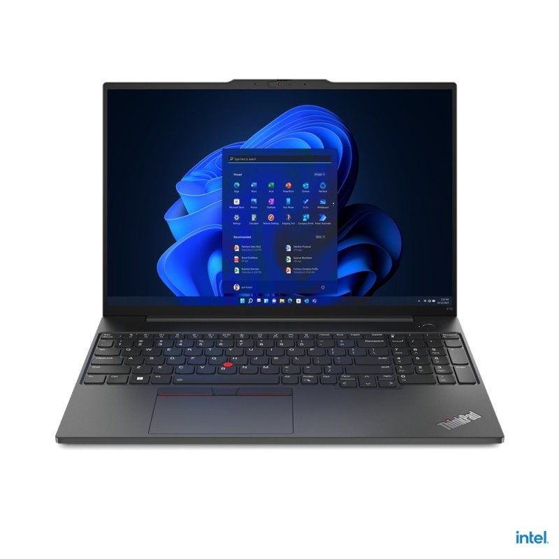 Lenovo ThinkPad E16 Gen 1 Core™ i7-1355U 512GB SSD 16GB 16" (1920x1200) WIN11 Pro GRAPHITE BLACK Backlit Keyboard FP Reader FRE