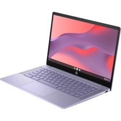 HP Chromebook 14A-NF0203 Intel® N100 128GB USF 4GB 14" (1366x768) TOUCHSCREEN CHROME LILAC LAVENDAR Backlit Keyboard