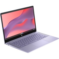 HP Chromebook 14A-NF0203 Intel® N100 128GB USF 4GB 14" (1366x768) TOUCHSCREEN CHROME LILAC LAVENDAR Backlit Keyboard